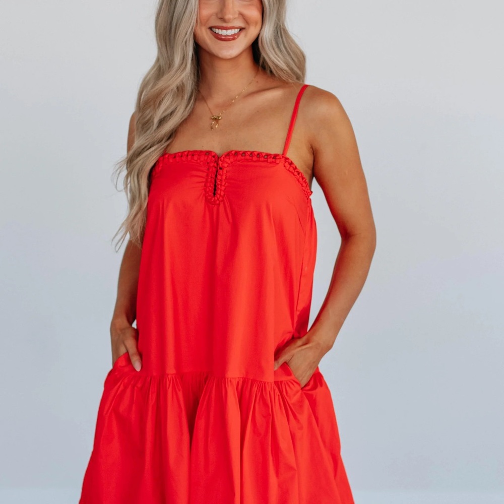 Vibrant Red Mini Dress